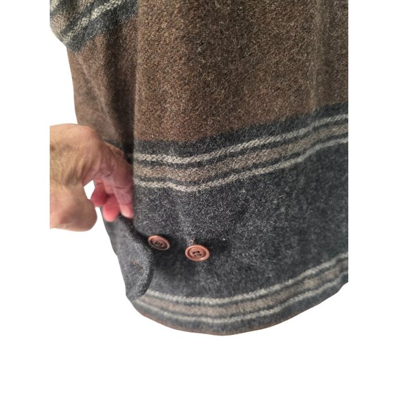 Vintage Banana Republic Wool Blend Vest Men Sz S Brown Gray Stripe Hong Kong - Picture 7 of 13